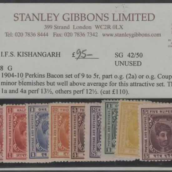 Indian States-Kishangarh 1904/10 Madan Singh ...