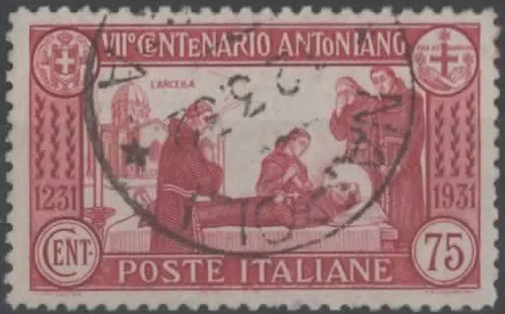Italy 1931 75c St Antony of Padua, perf. 12. F/U ... Image 1++