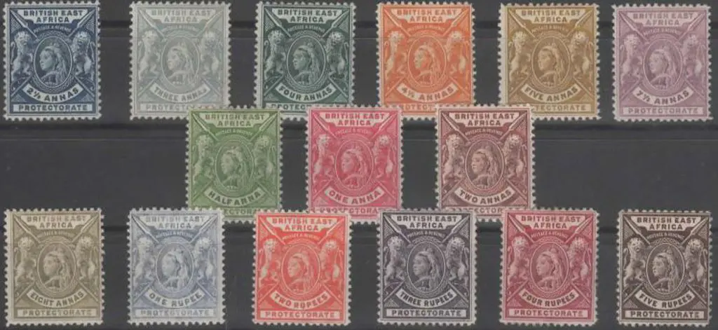 KUT 1896/1901 QV small type set of 15 to 5R. MLH ... Image 1++