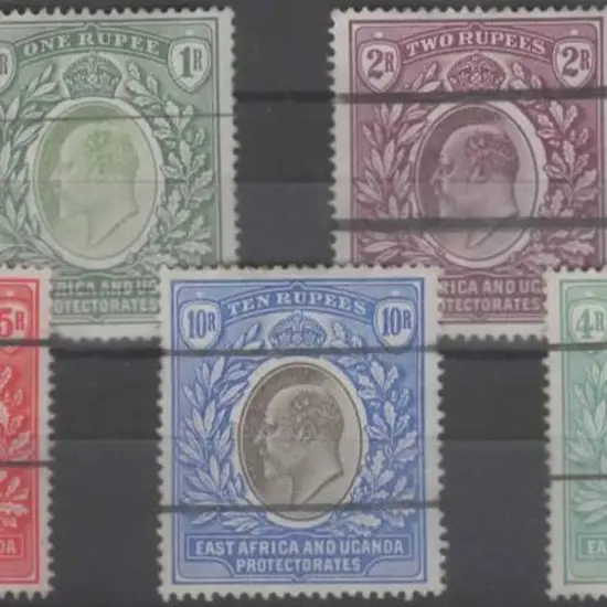 KUT 1903/04 1R, 2R, 5R, 10R KEVII, wmk CC & ...