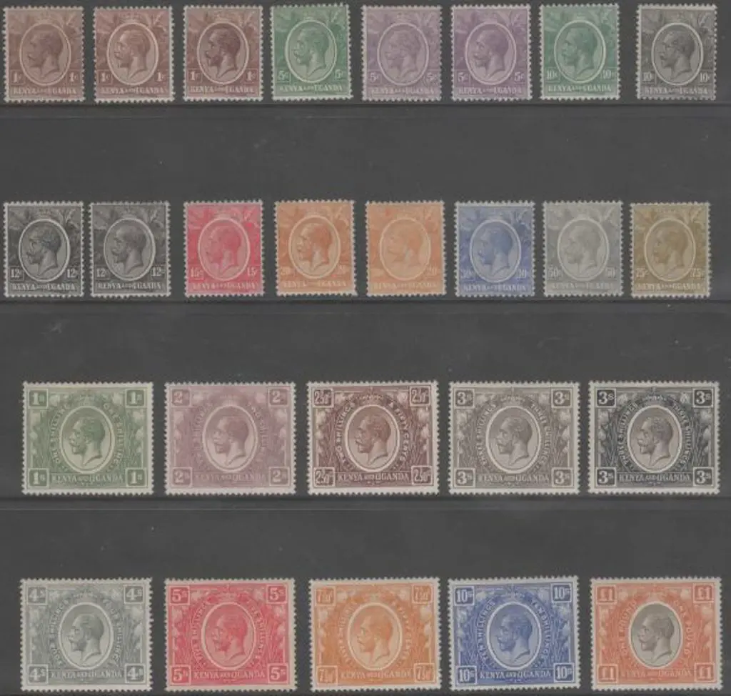 KUT 1922/27 KGV set to £1 incl shades of 1¢, 5¢, ... Image 1++