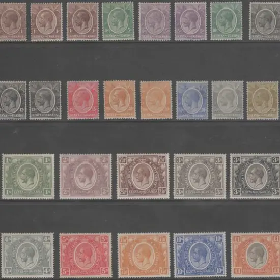KUT 1922/27 KGV set to £1 incl shades of 1¢, 5¢, ...