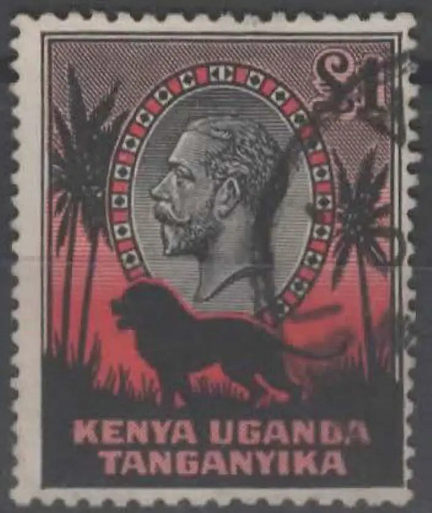 KUT 1935/37 £1 black & red. Fine used. SG 123 Cat. ... Image 1++