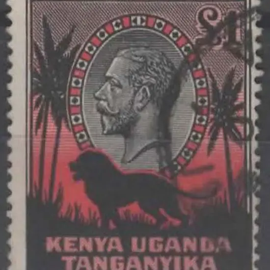 KUT 1935/37 £1 black & red. Fine used. SG 123 Cat. ...