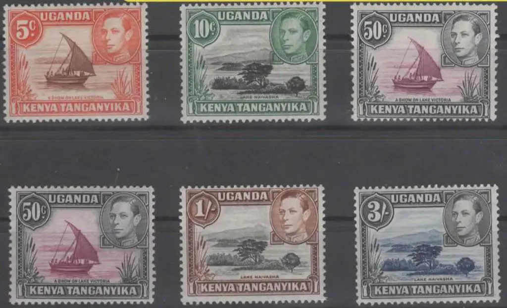 KUT 1938/54 KGVI 5¢ (SG 133a), 10¢ (SG 135c), 50¢ ... Image 1++