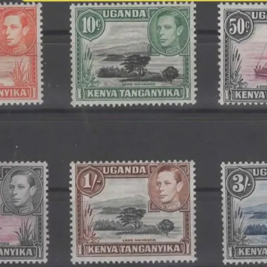 KUT 1938/54 KGVI 5¢ (SG 133a), 10¢ (SG 135c), 50¢ ...