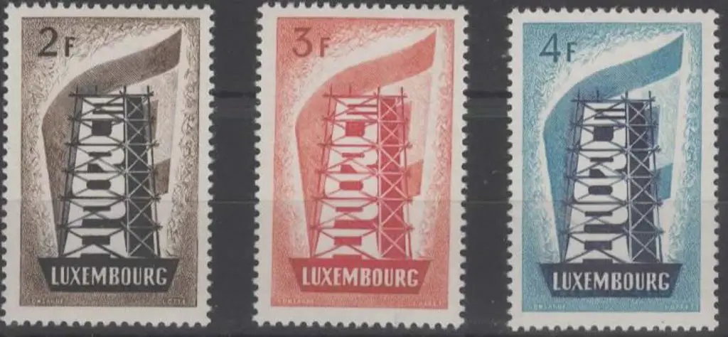 Luxembourg 1956 Europa set of 3. Fine MLH. SG ... Image 1++