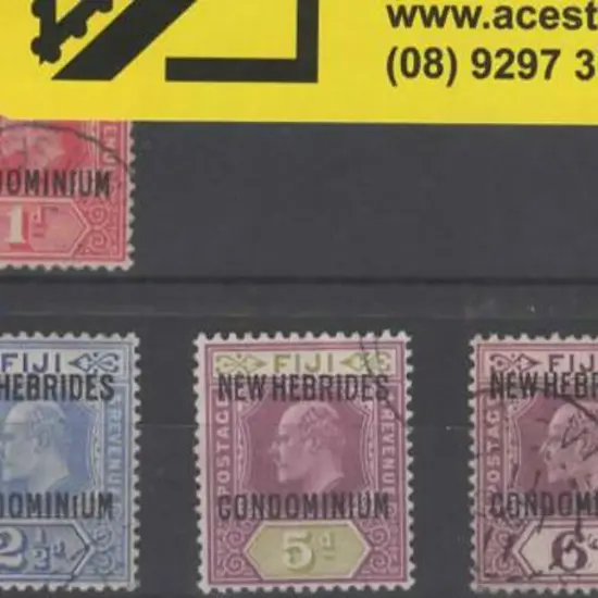 New Hebrides 1910 ½d to 1/- KEVII set of 7 ovpts. ...