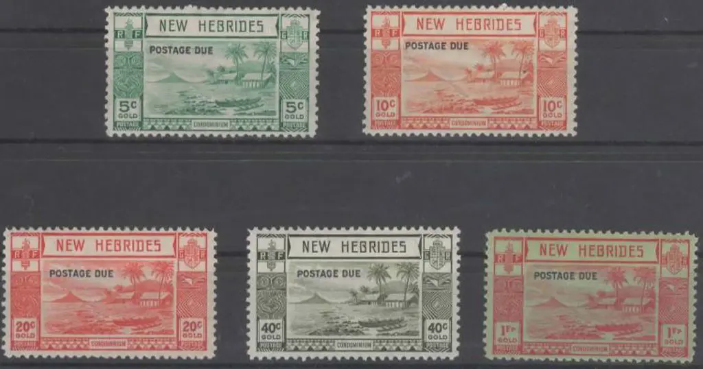New Hebrides 1938 Postage Dues MLH with minor ... Image 1++