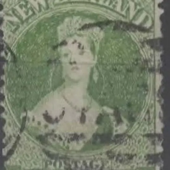 New Zealand 1864/71 1/- yellow green perf. 12½. ...