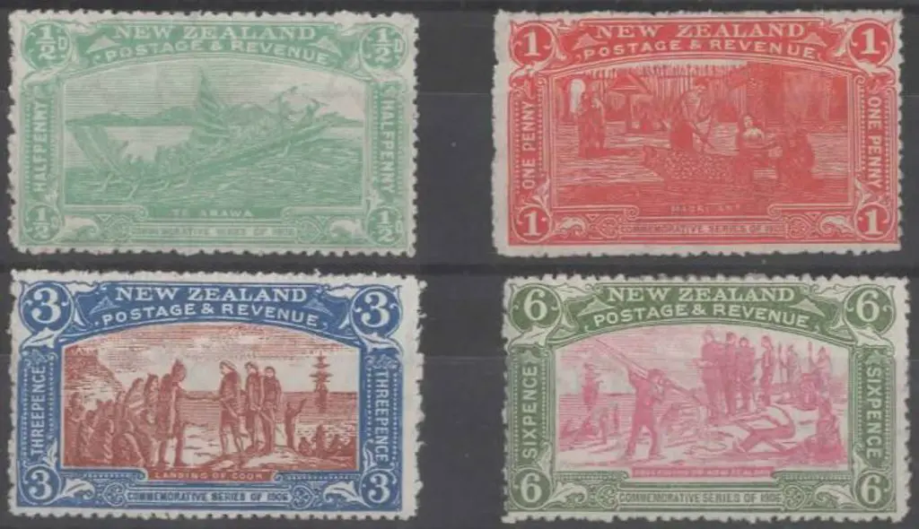 New Zealand 1906 Christchurch Exhibition set of 4. ... Image 1++