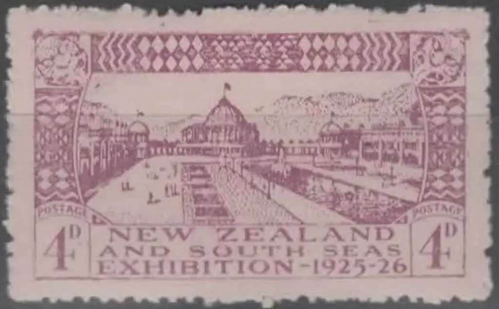 New Zealand 1925 4d Dunedin Exhibition with ... Image 1++