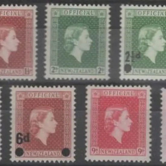 New Zealand 1954/63 QEII officials to 3/- incl ...