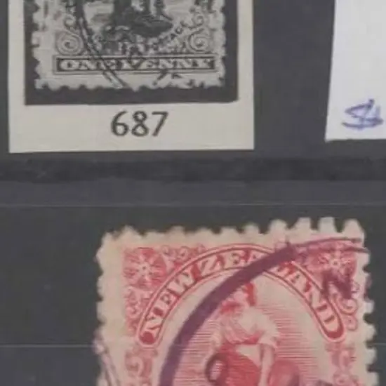 Niue 1902 1d Universal with "NIUE" ovpt in bluish ...