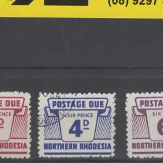 Northern Rhodesia 1963 Postage Due set of 6 to ...