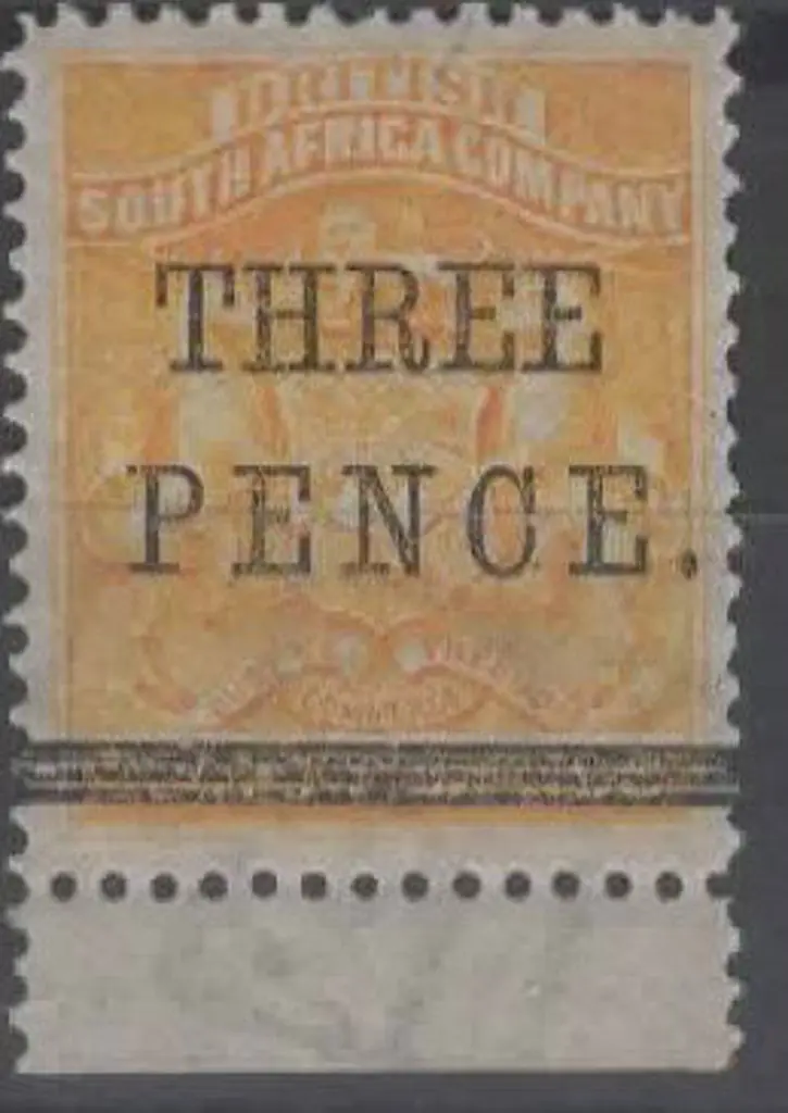 Rhodesia - British South Africa Co 1896 "THREE ... Image 1++