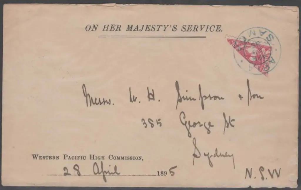 Samoa 1895 OHMS "Western Pacific High Commission" ... Image 1++