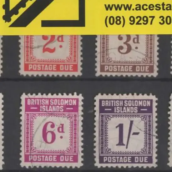 Solomon Islands 1940 1d to 1/6d set of 8 Postage ...