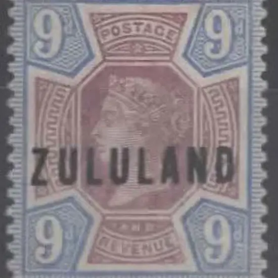 South Africa - Zululand 1892 9d dull purple & blue ...