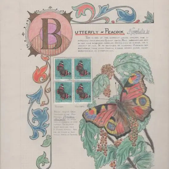 Switzerland 1950 Pro Juventute Butterflies & Bee ...
