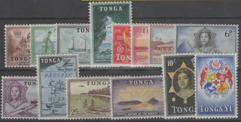 Tonga 1963 1d to £1 Pictorials set of 14. Fresh ... Image 1++