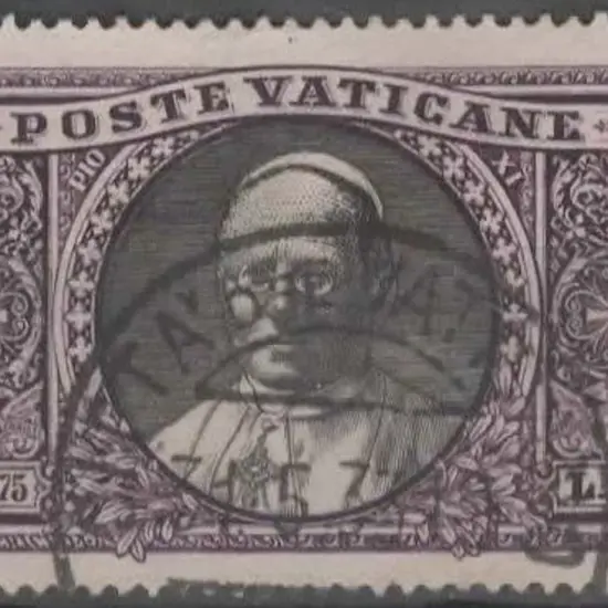 Vatican 1933 2l75 black & purple Pope Pius ...