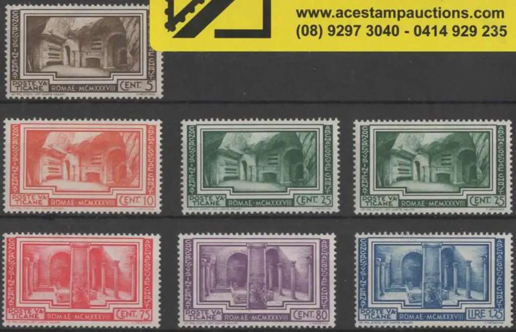 Vatican 1938 Archaeology Congress set of 6. MUH, ... Image 1++