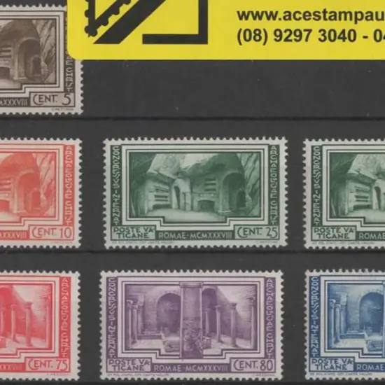 Vatican 1938 Archaeology Congress set of 6. MUH, ...