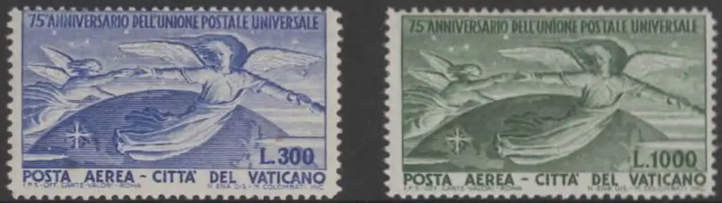 Vatican 1949 UPU pair MLH. SG 149/50 Cat. £240 as ... Image 1++