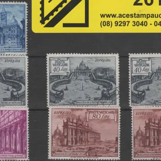 Vatican 1949 Express Letter set with 40l perf. 14 ...
