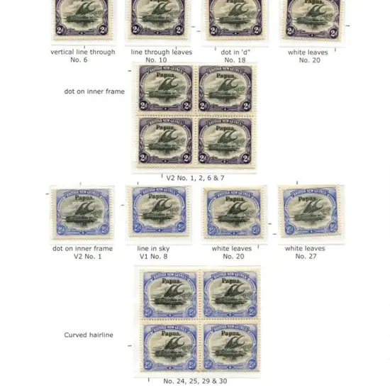 Papua 1906 "large Papua" ovpts on BNG issue MLH ...