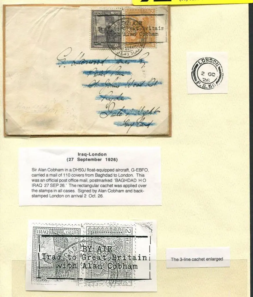 1926 (30th June) Baghdad to London Cobham ... Image 1++