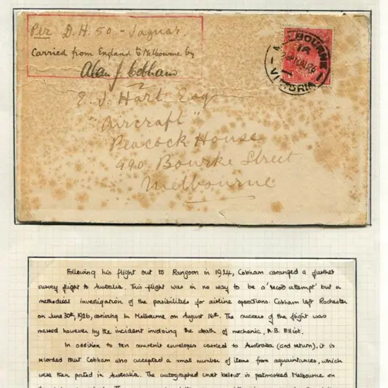 1926 (30th June) England to Australia from London ...