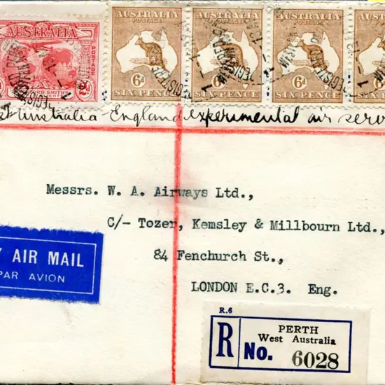 1931 (23rd April) Australia to England First ...