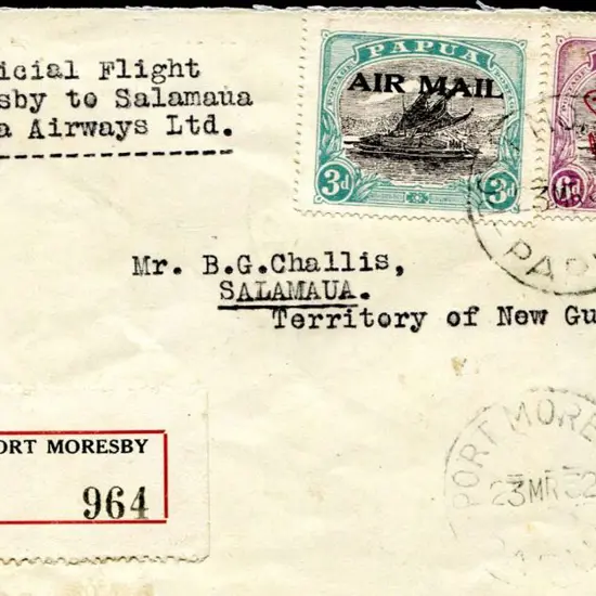 1932 (23rd Mar) Port Moresby to Salamaua by New ...