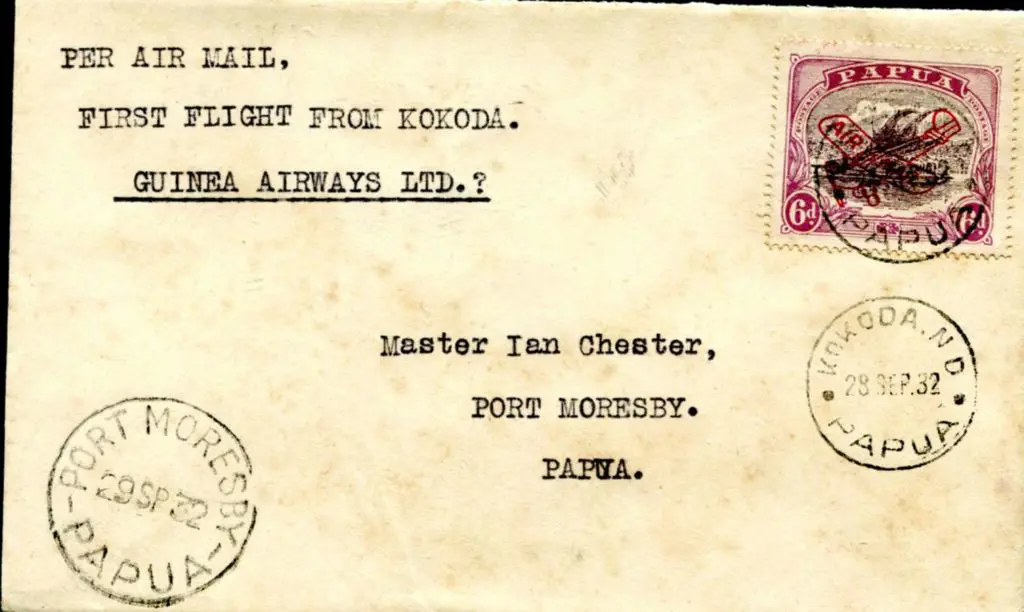 1932 (28th Sept) Kokoda to Port Moresby by Guinea ... Image 1++