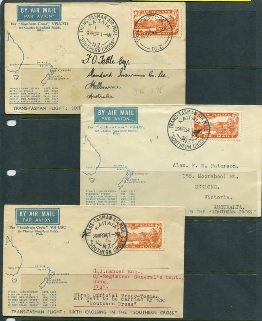1934 (29th Mar) NZ to Aust Trans Tasman flights ... Image 1++