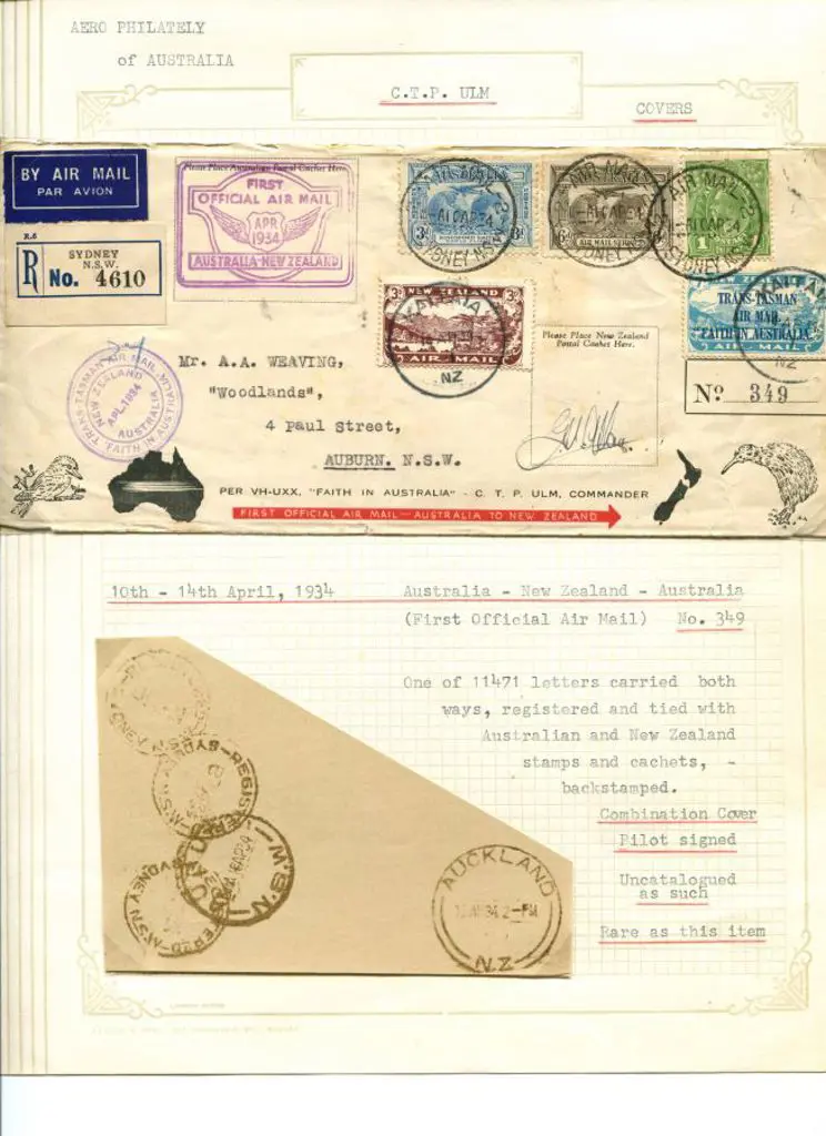 1934 (10-14th April) Australia-NZ-Australia "Faith ... Image 1++