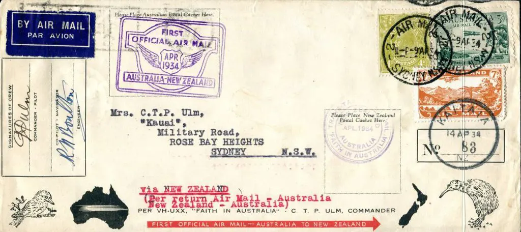 1934 (10-14th April) Australia-NZ-Australia "Faith ... Image 1++