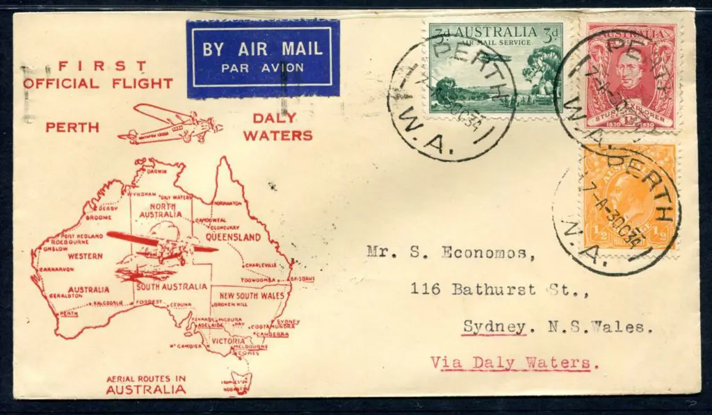1934 (3rd Oct) Perth to Daly Waters on "First ... Image 1++