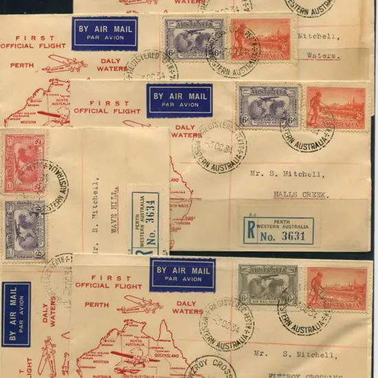 1934 (3rd Oct) Perth to Daly Waters plus Perth to ...