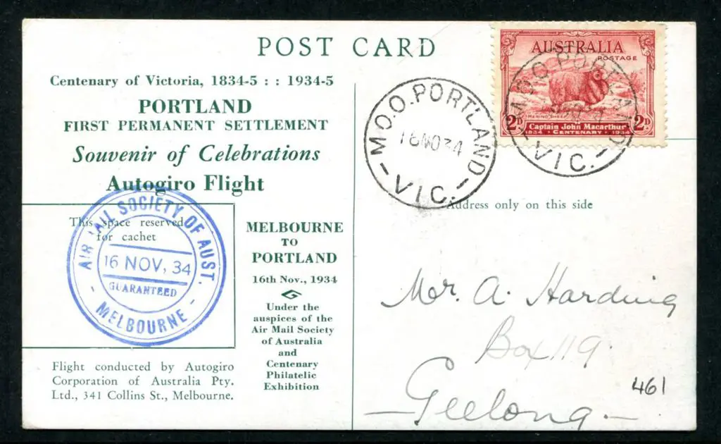 1934 (16th Nov) Portland to Melbourne return ... Image 1++