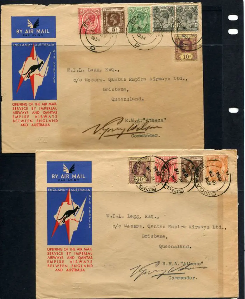 1934 (8th Dec) England to Aust Qantas/Imperial ... Image 1++
