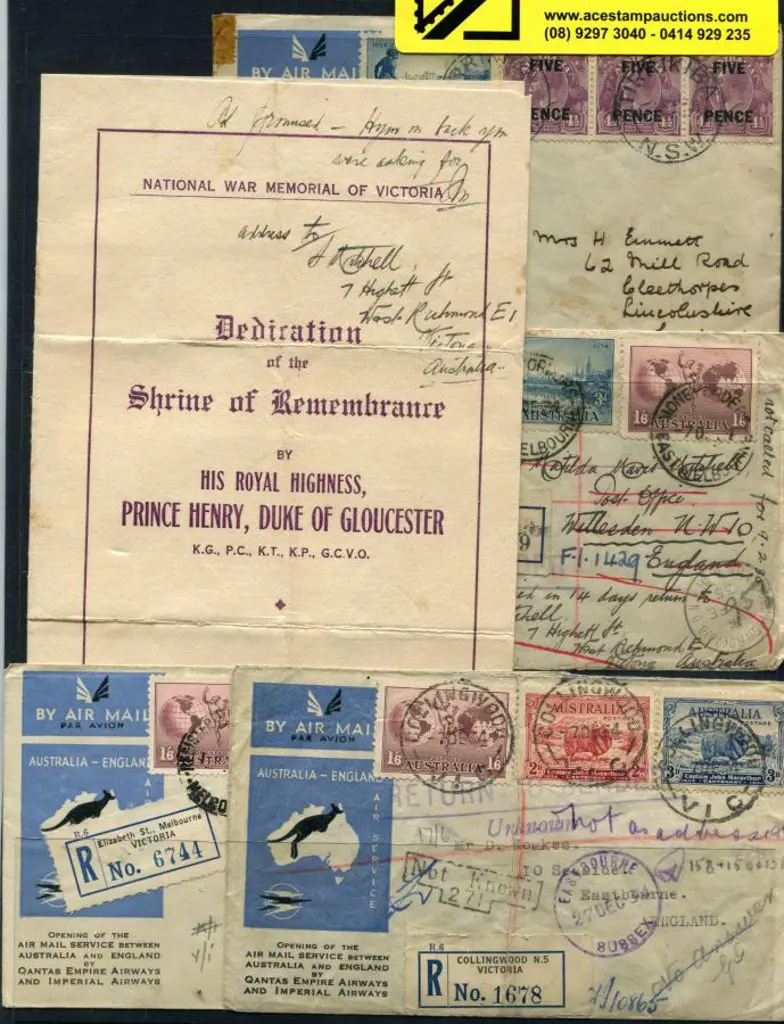 1934 (9th-10th Dec) Aust to England ... Image 1++