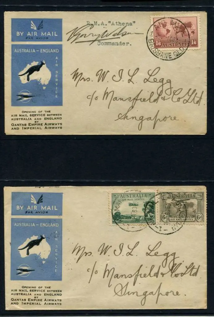 1934 (9th-10th Dec) Aust to England ... Image 1++