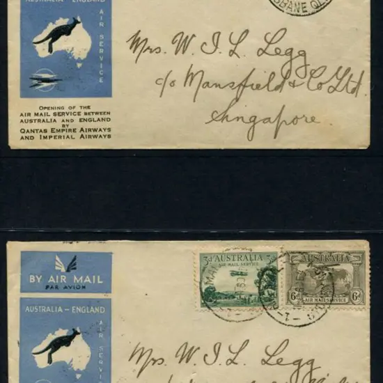 1934 (9th-10th Dec) Aust to England ...