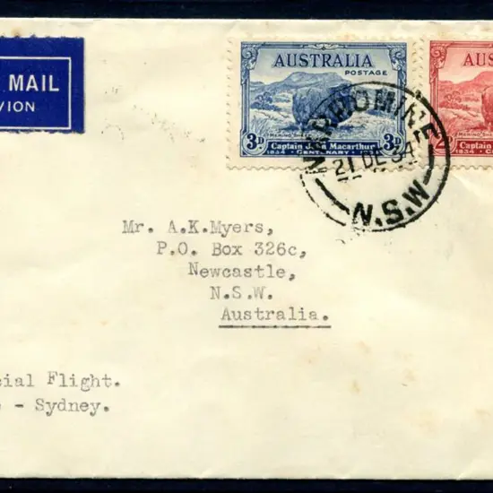 1934 (21st Dec) Narromine to Sydney by New England ...