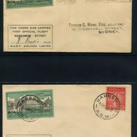 1935 (25th March) Narromine to Sydney & return ...
