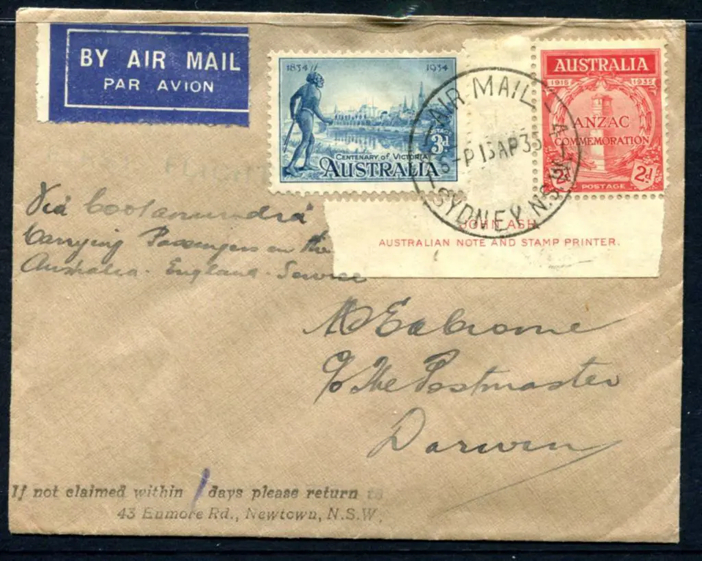 1935 (17th April) Brisbane to Darwin leg of ... Image 1++