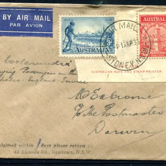 1935 (17th April) Brisbane to Darwin leg of ...